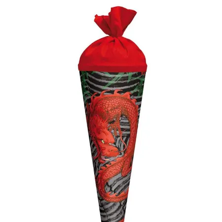 Roth Schultüte 70 cm und Glittereffekten Dragon