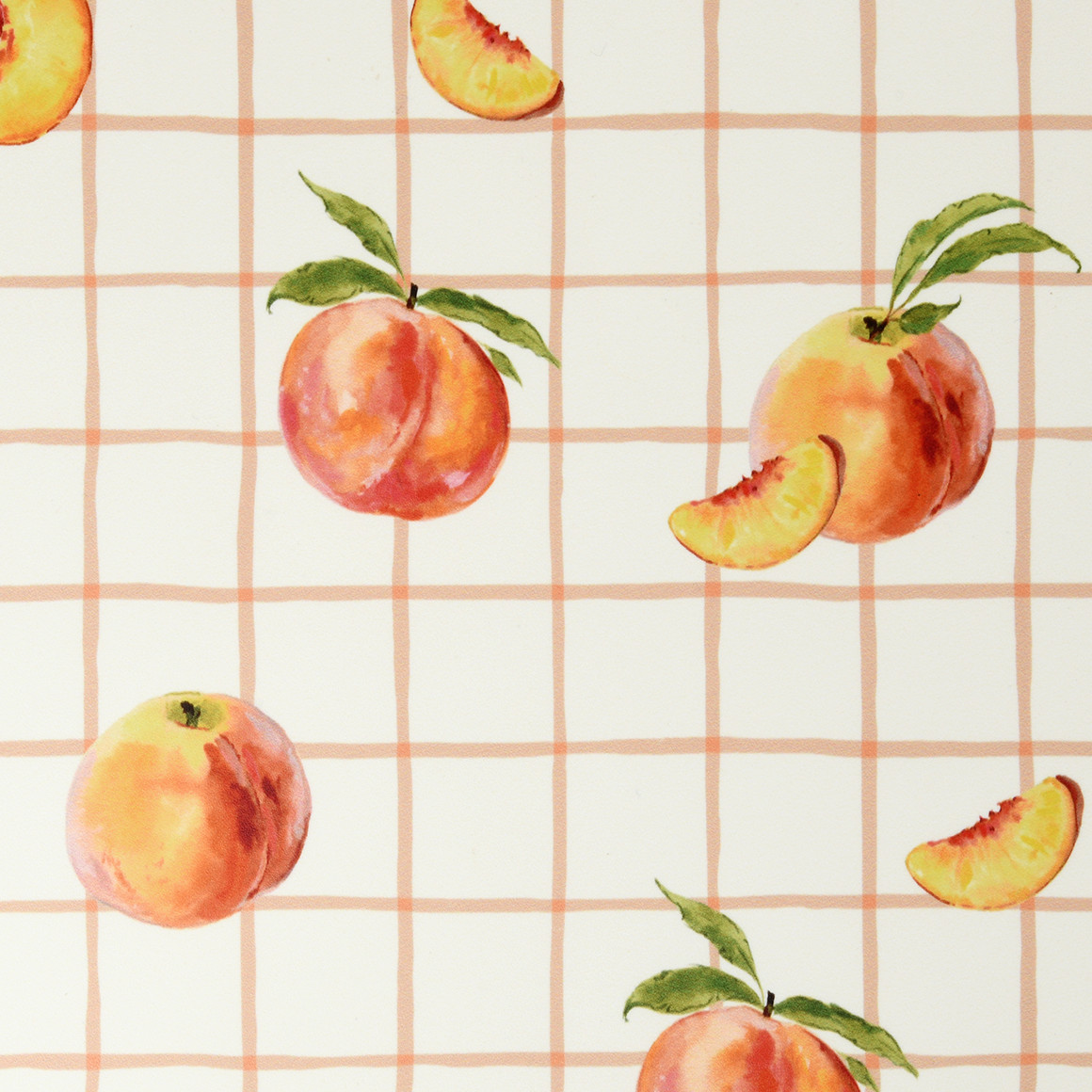 Platzset mit Pfirsich-Allover weiss / apricot