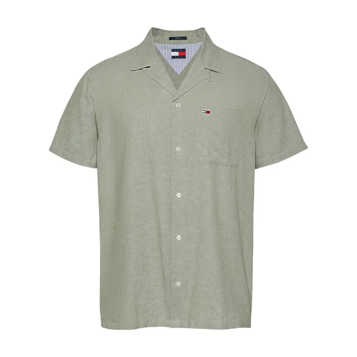 Tommy Hilfiger Regular Fit Linnen Blend SS Overhemd Heren