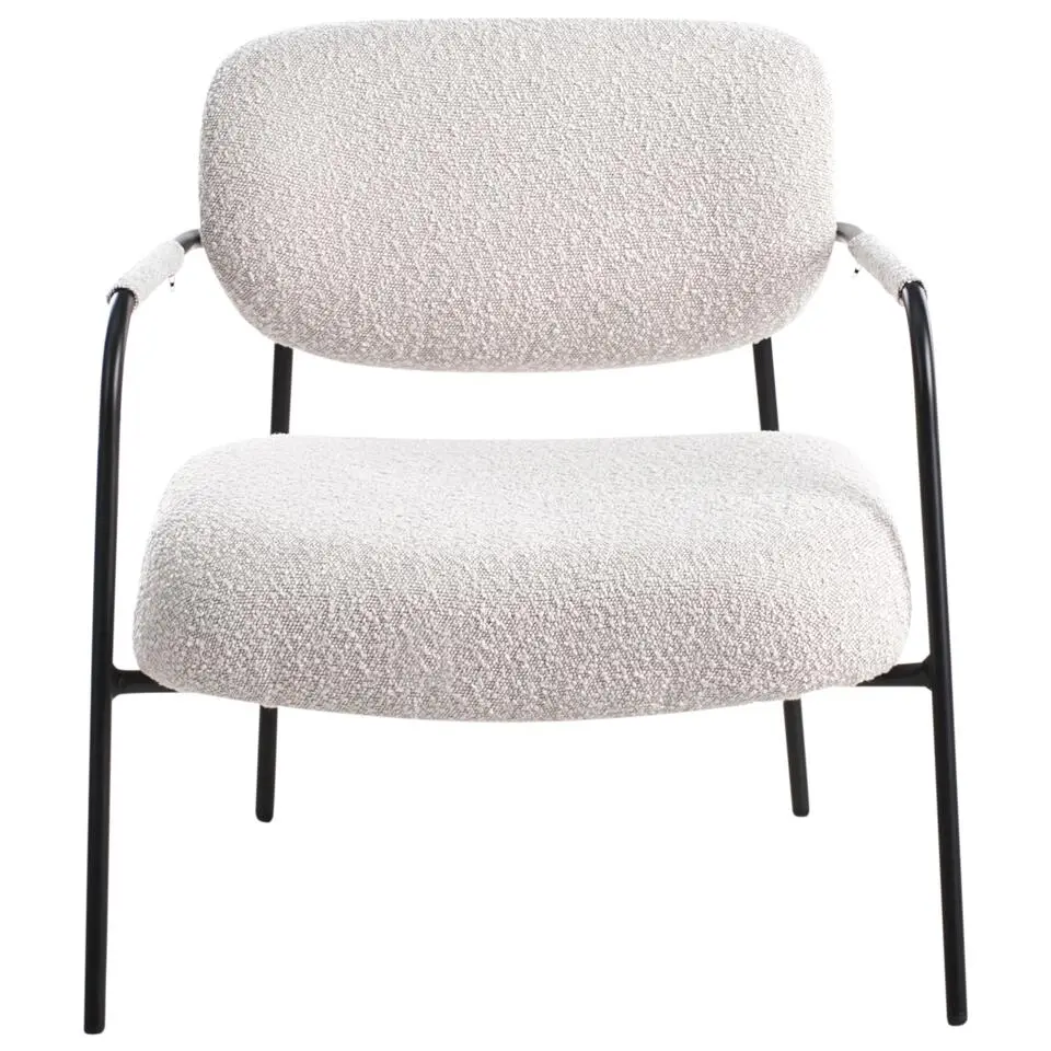 AUSVIKA - Fauteuil - Lichtbeige - Polyester