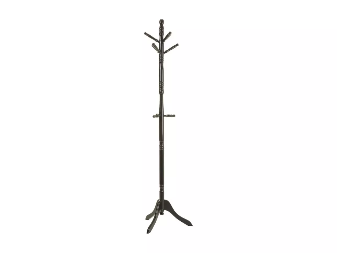 Porte-manteau sur pied en bois marron 44x44x184h