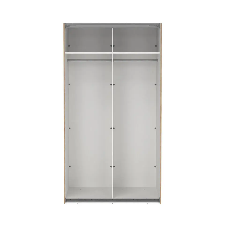 Hioshop Como schuifdeurkast 2 deuren 120x220cm eikdecor
