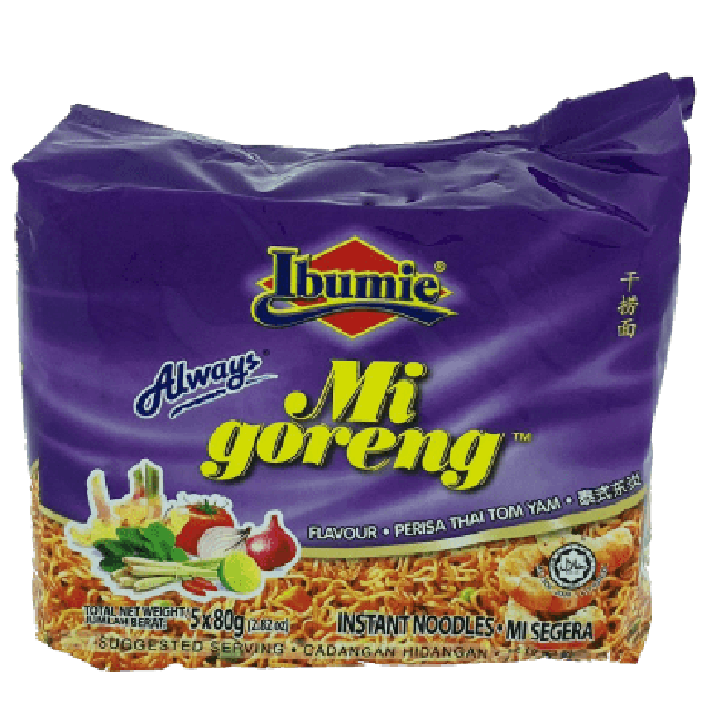 Ibumie Instant Mi Goreng Tom Yam Smaak 5x80g