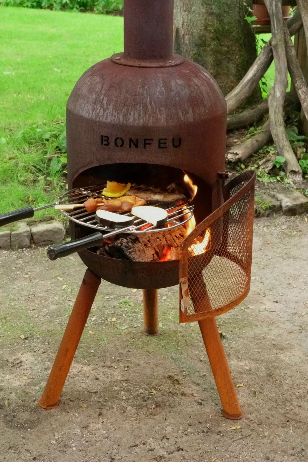 BonFeu 3401R BonSolo Kachel voor buiten - Roest - 126cm - 34cm