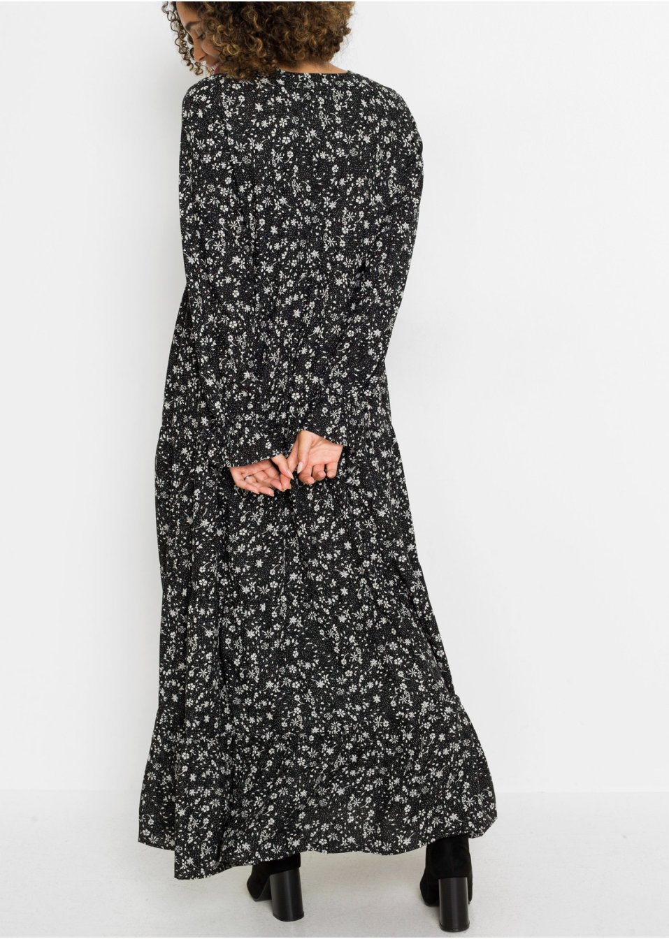 Robe longue imprimée en viscose