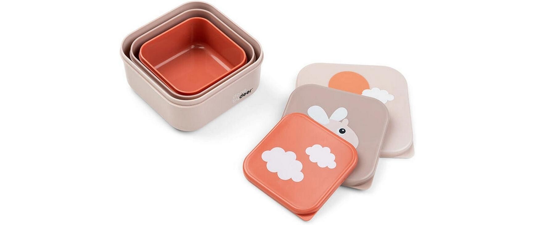 Snackbox 3er Set RosaDrei Snackboxen in unterschiedlichen Grössen