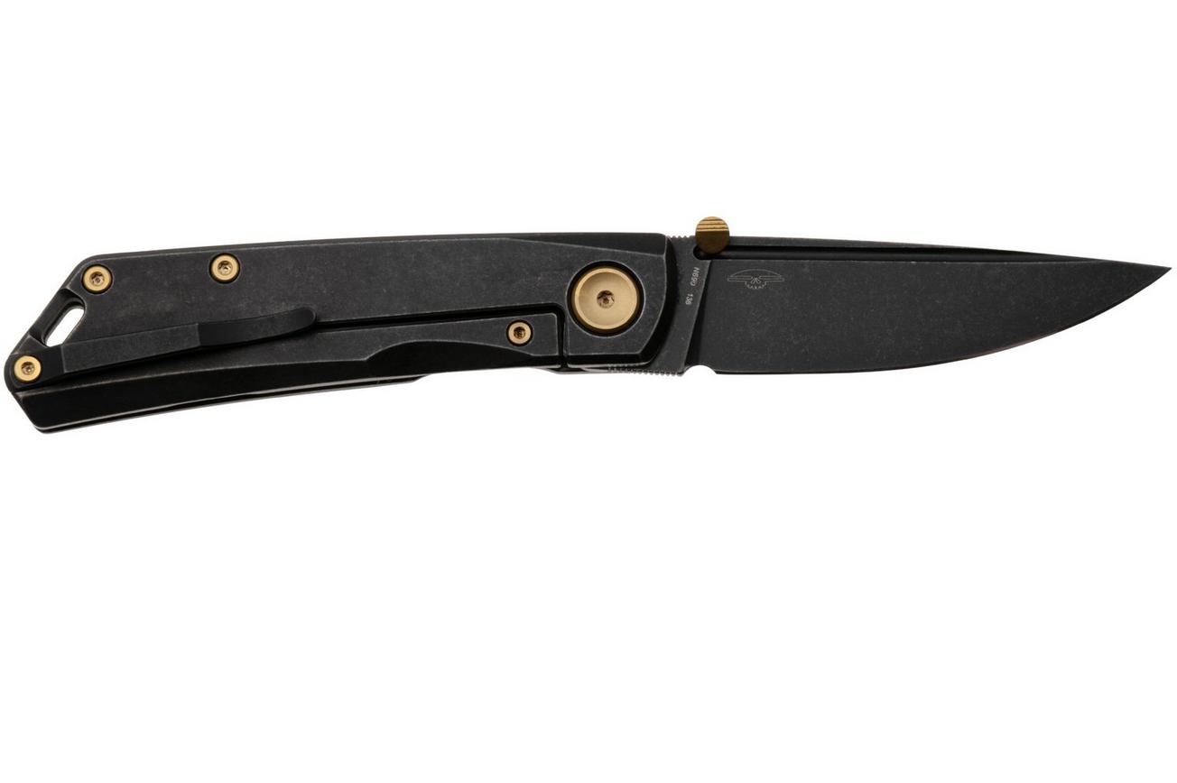 Real Steel Luna Boost 7072, Blackwashed N690, Black Titanium, zakmes, Poltergeist design