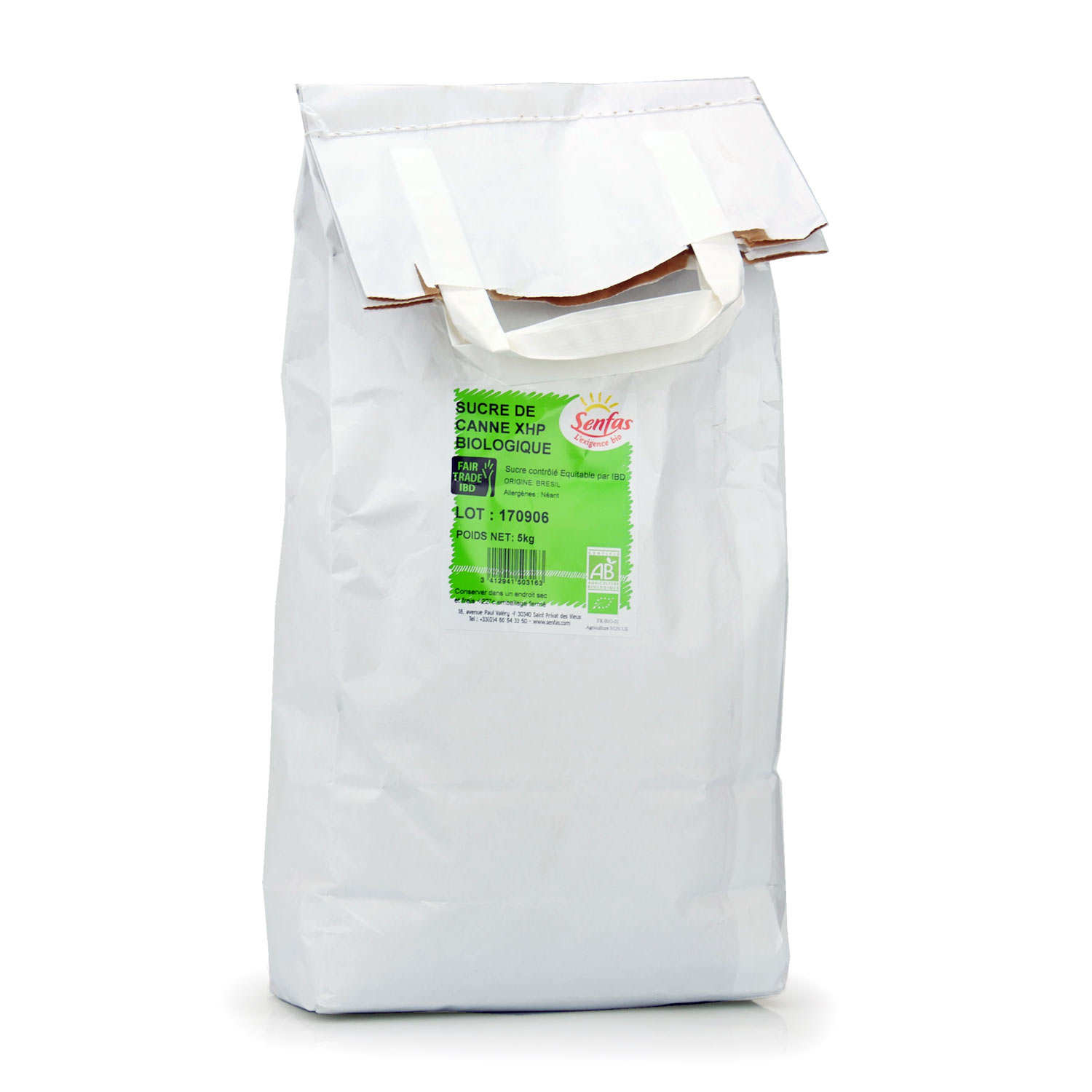 Sucre de canne blond bio et équitable du Brésil