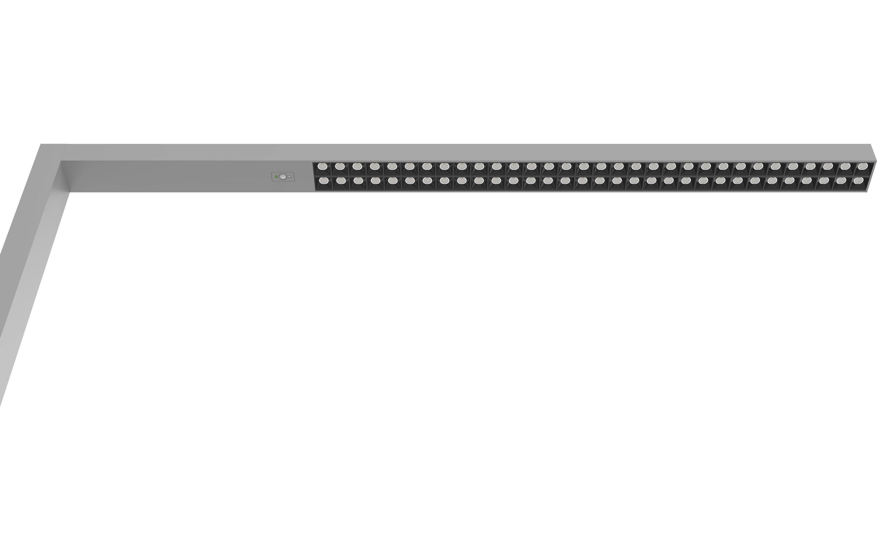 Bürostehleuchte Hybrid Light Four HCL, Silber<br>Arbeitsleuchte