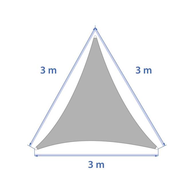 Voile d'ombrage triangulaire CURACAO Blé