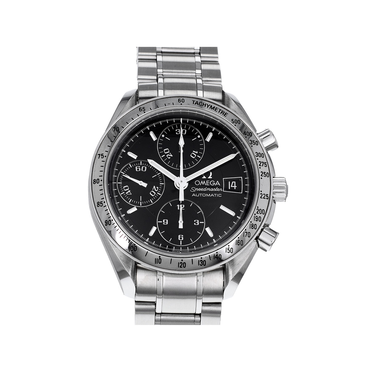 Montre d'occasion Omega Speedmaster homme chronographe automatique acier