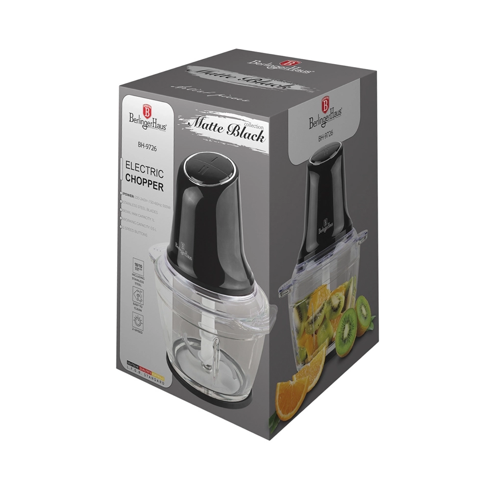 Berlinger Haus Zerkleinerer 1 Liter Black Silver Collection