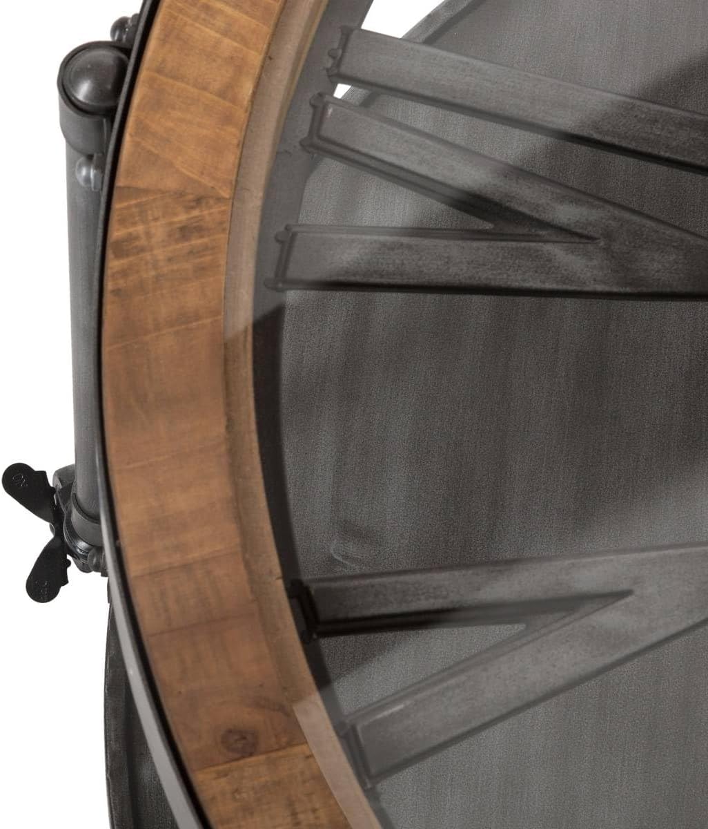 Atmosphera - Couchtisch Chrono - Metall und Holz D 90 cm - Schwarz