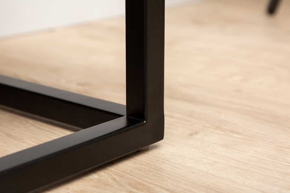 Moderne Sitzbank PETIT BEAUTÉ 110cm silbergrau Samt schwarzes Gestell