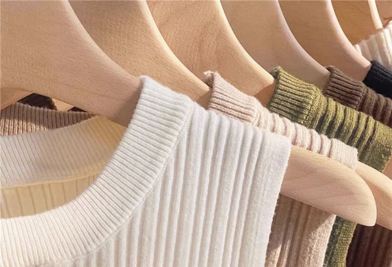 LINSI - Tanktop met ronde hals en geribbelde boorden
