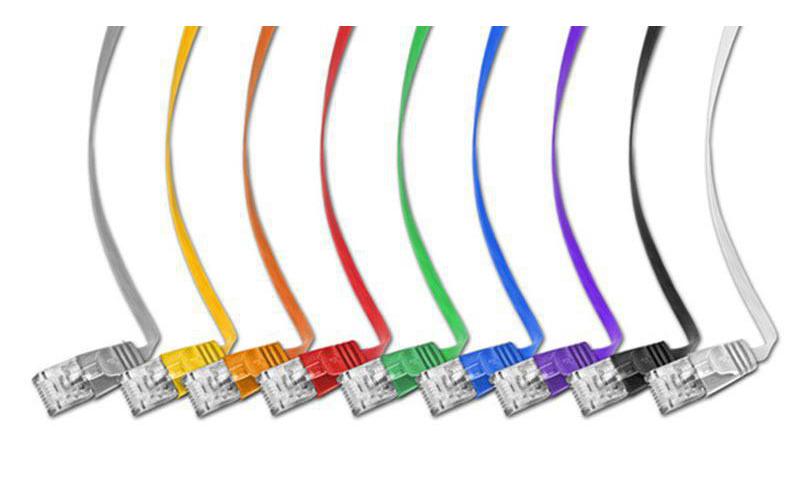 Slimpatchkabel RJ-45 - RJ-45, Cat 6, UTP, 0.75 m, SchwarzUnscreened/Unshielded Twisted-Pair-Kabel (UTP) mit Klinkenschutz
