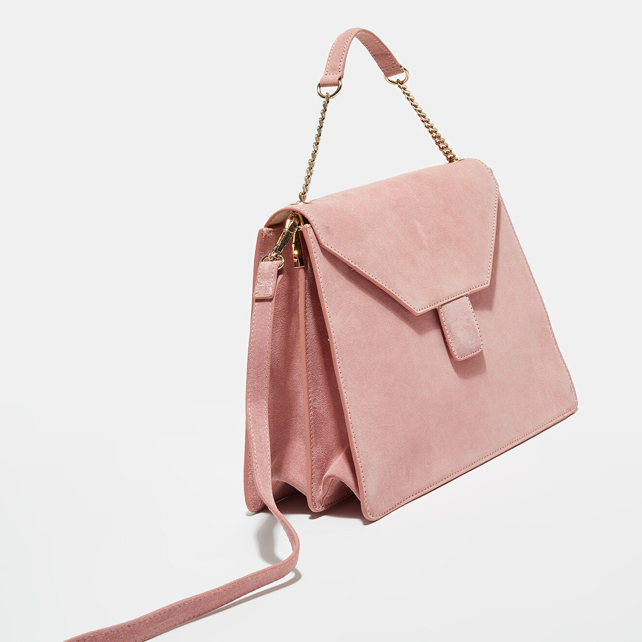 Apologie Studio Sac à main en Velours de  Cuir avec bandoulière Marina fandango - 34x31x14 cm