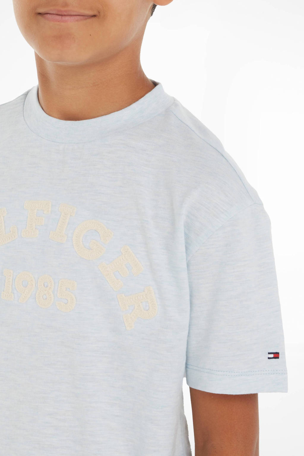Tommy Hilfiger T-shirt met printopdruk lichtblauw