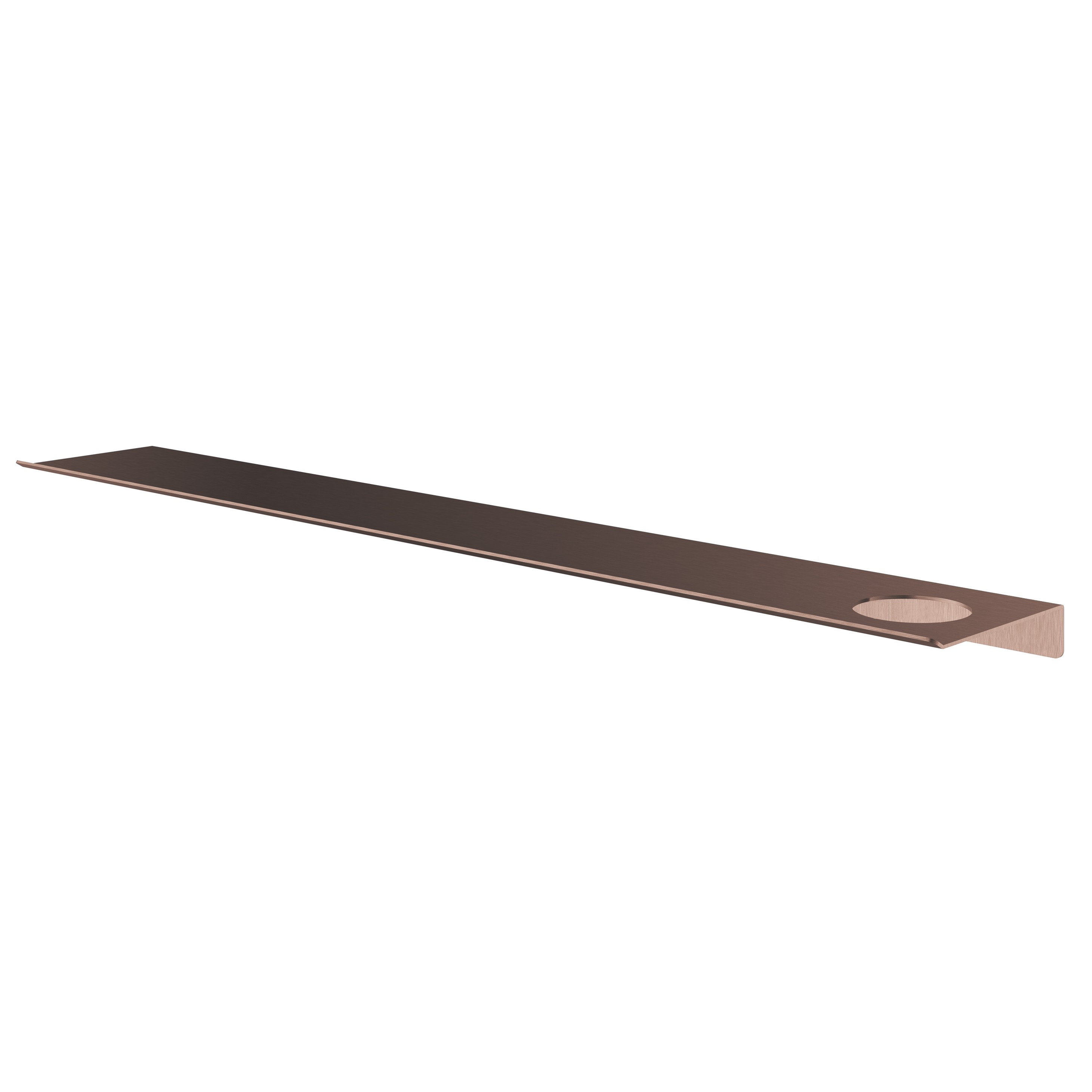 Hotbath &More planchet 80cm met uitsparing voor een zeepdispenser of beker koper geborsteld PVD