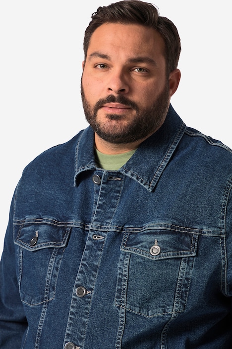 John F. Gee Jeansjacke, stonewashed, Knopfleiste, bis 84/86