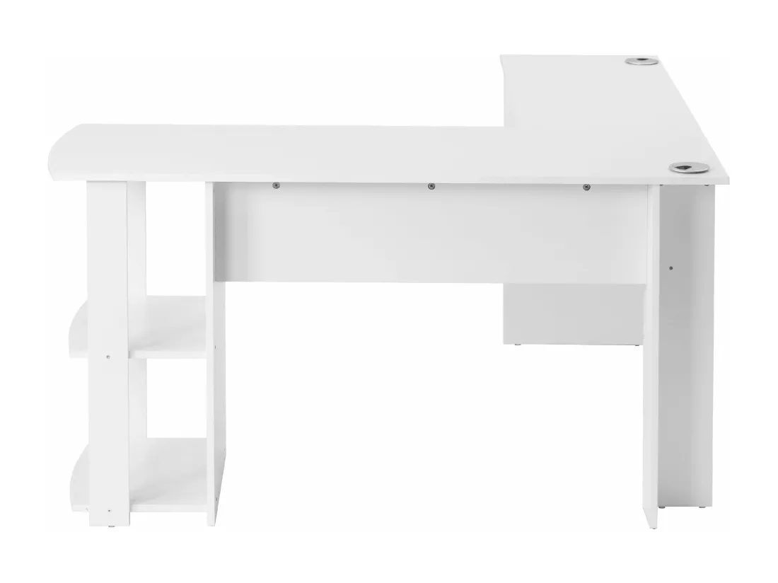 Bureau d'angle blanc-conception en l,d140cm×h75cm