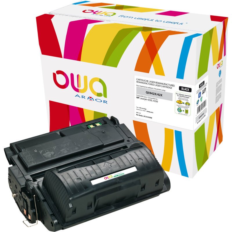 Toner remanufacturé OWA - haute capacité - Noir - pour HP Q5942X