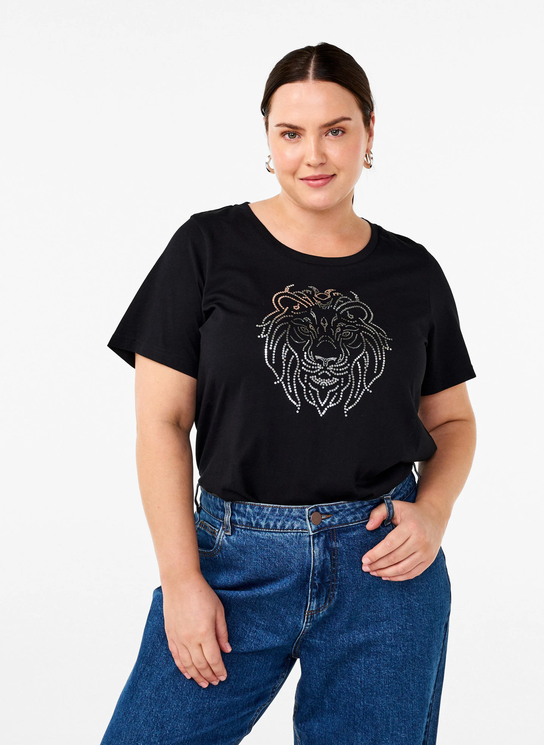 Bomulds t-shirt med print