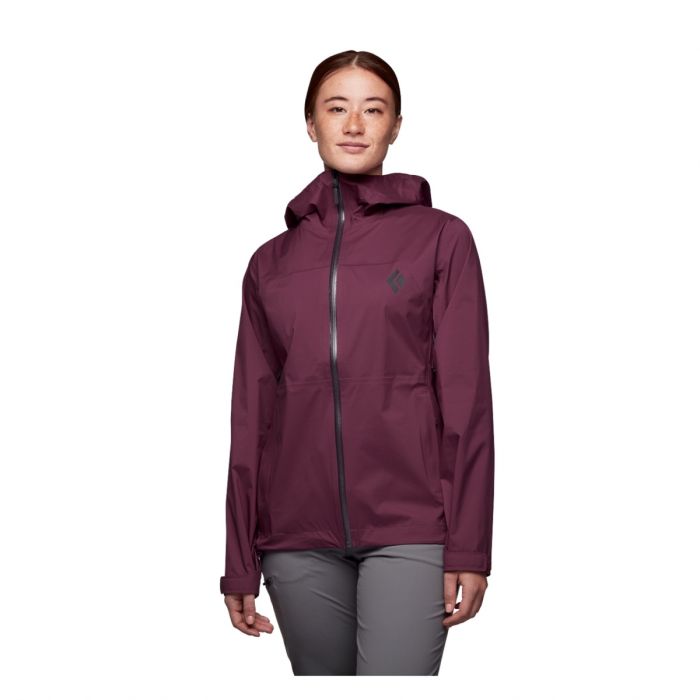Black Diamond Dame Jakker Stormline Stretch Rain Shell Rød