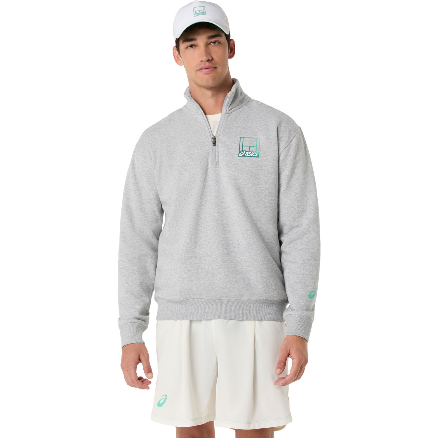 Asics Court Core Graphic Half Zip Sweater