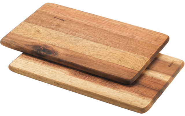 Metaltex Schneidebrett rechteckig 2er-Set aus Akazienholz 23 x 15 x 1 cm