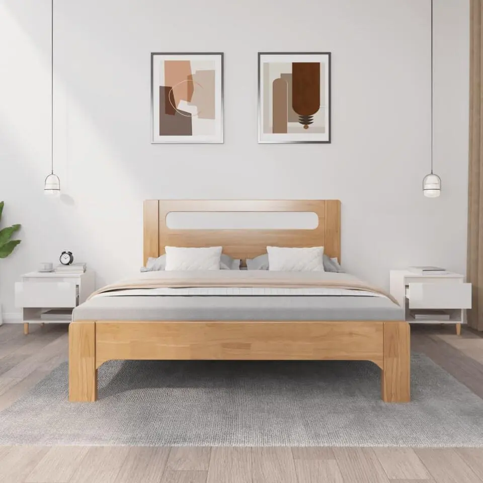 vidaXL - Nachtkastjes met deur en vak - Hoogglans wit - 50x46x50 cm - Set van 2