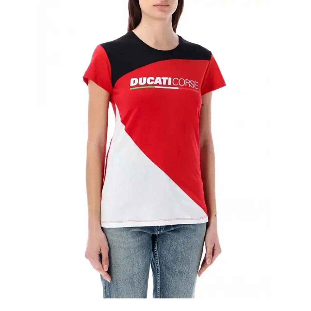ducati racing - T-shirt femme Corse Rouge / Blanc / Noir