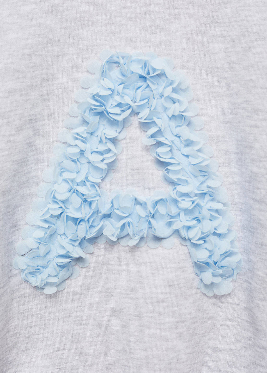 Mango Kids sweater met printopdruk en 3D applicatie lichtgrijs melange