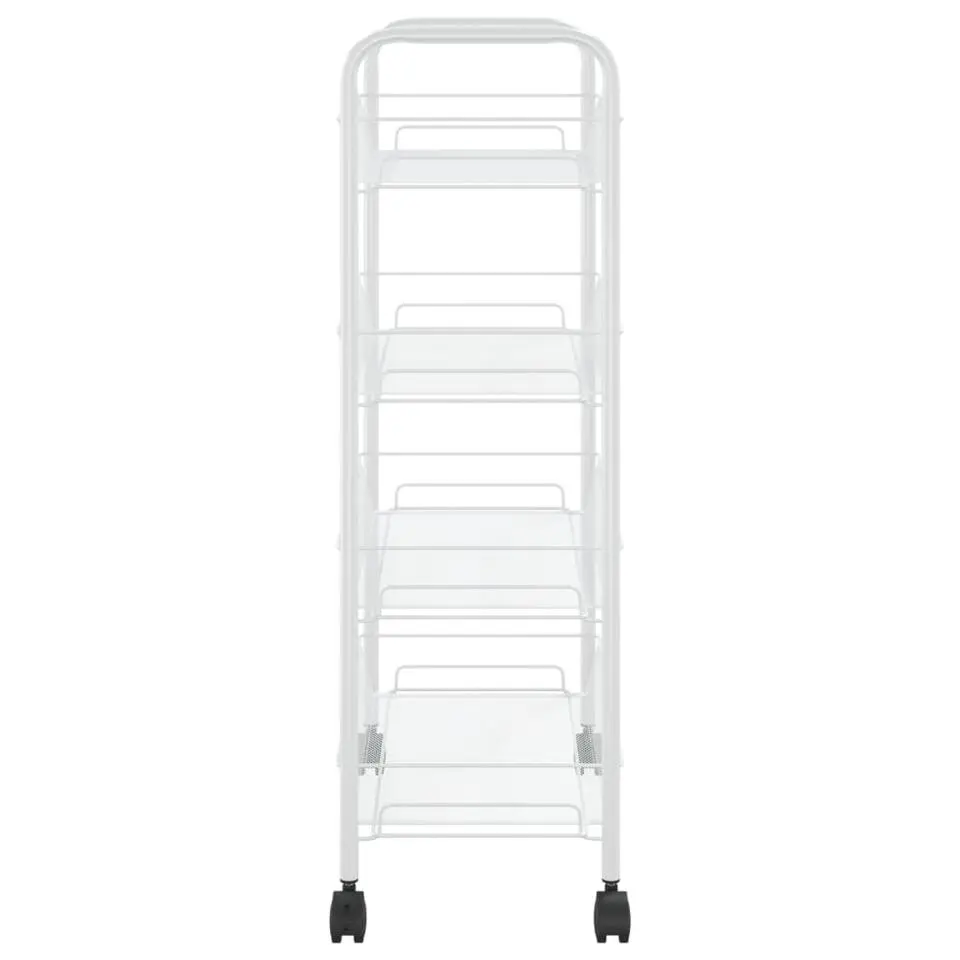 vidaXL - Keukentrolley - Wit - IJzer - 46 x 26 x 85 cm