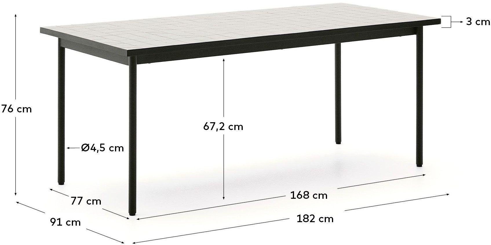 Kave Home   Maurina Ecru Tuintafel