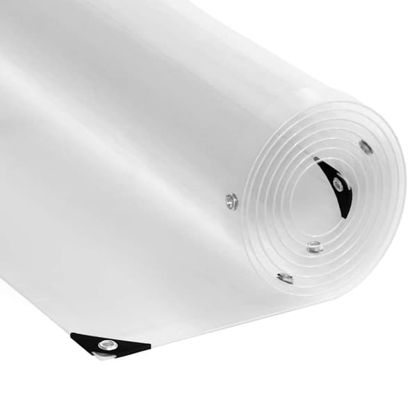 vidaXL Klar presenning med maljer 6x8 m PVC