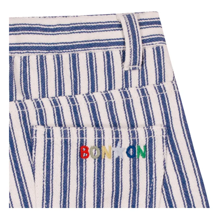 Bonton Short Rayé Nuts | Bleu