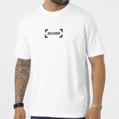 Tee Shirt Oversize Large Released Desert Blanc