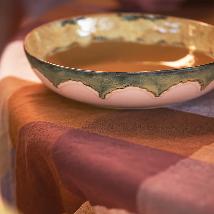 HKliving - 70's Schalen Curry, 21,7 x 21 cm, mist (2er-Set)