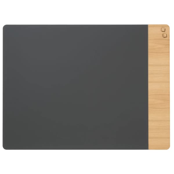 Magnetisk NAGA glastavle 120x90 cm mat glas grå med egefiner
