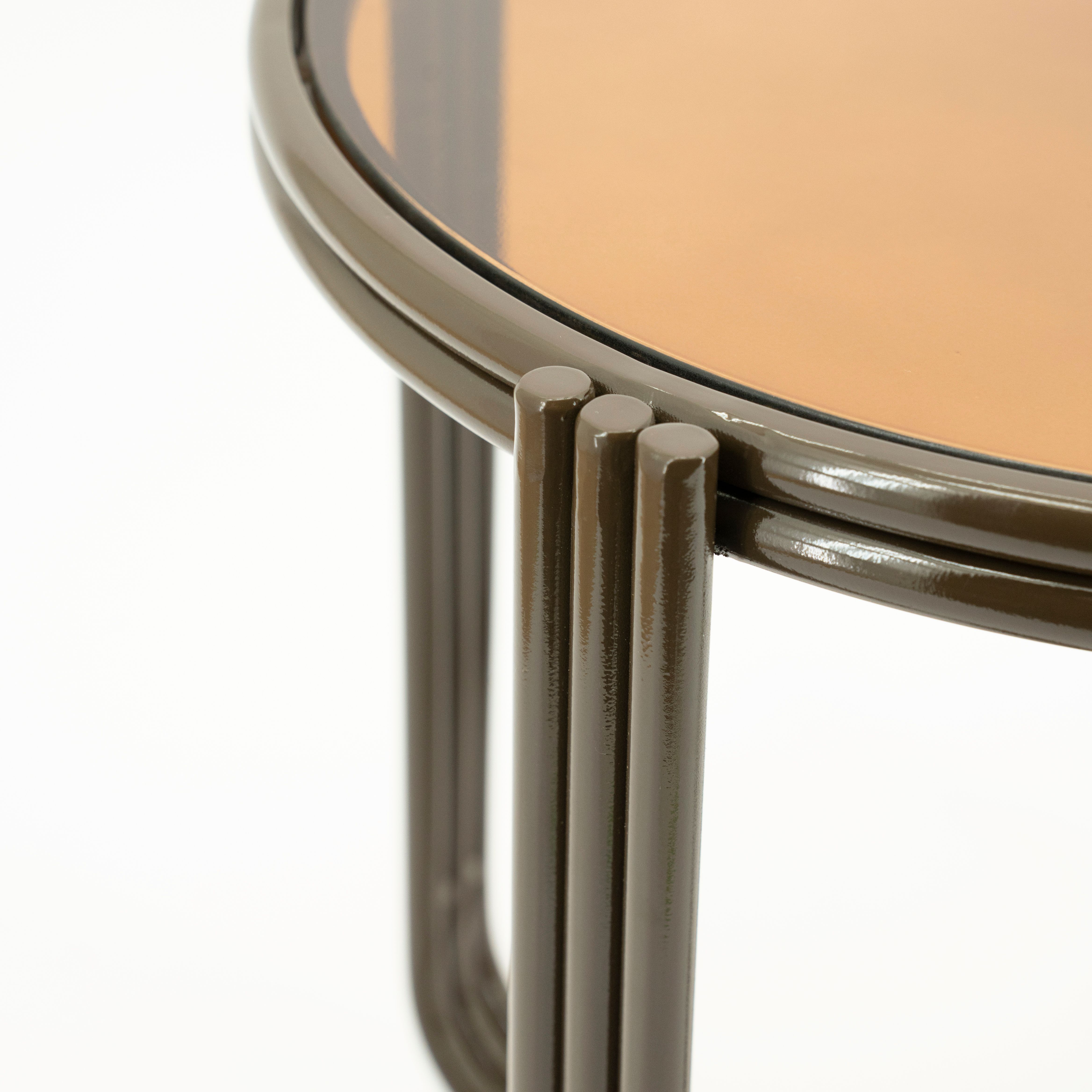 Bijzettafel Bruin 250291 Groovy ⌀42.5  x H42.5 cm