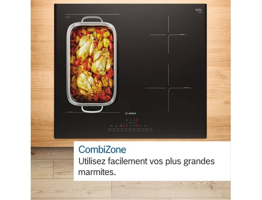 BOSCH - Plaque induction PVS63KHC1E, Série 6, CombiZone, PerfectFry Plus