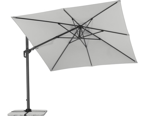 Schneider Rhodos Twist parasol, 300 x 300 cm, zilvergrijs