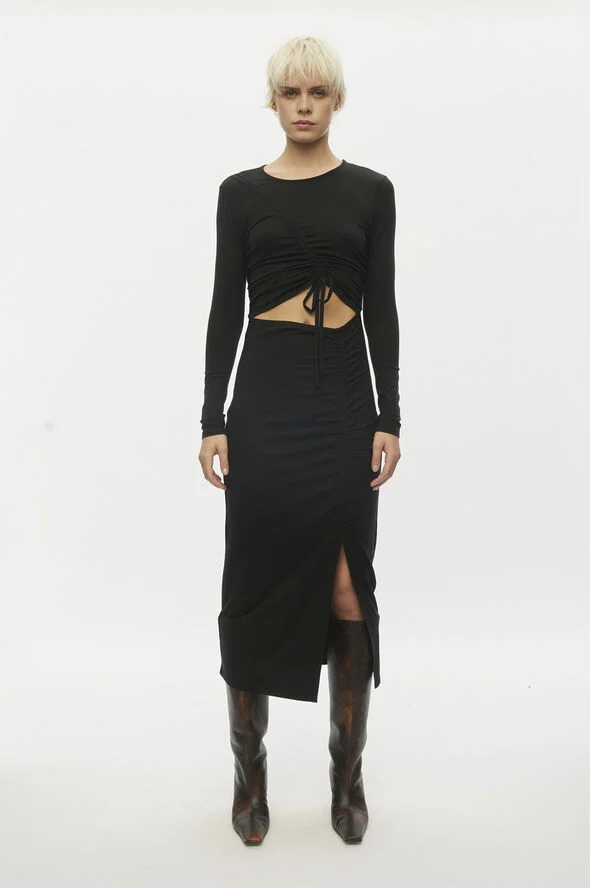 Oval Square Kate Dress Black