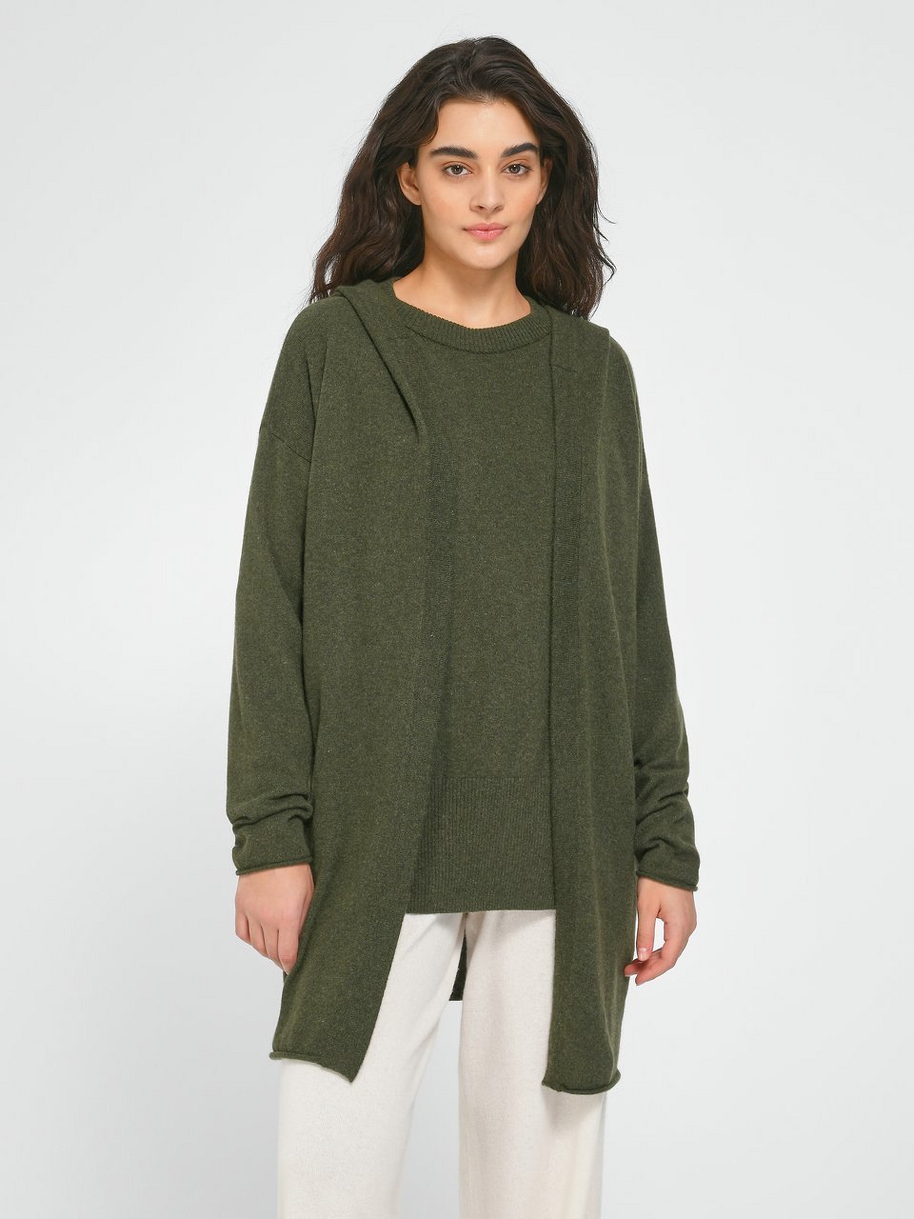 Long-Strickjacke