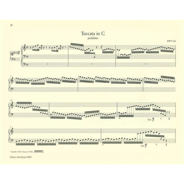 Breitkopf & Härtel Bach sämtliche Orgelwerke