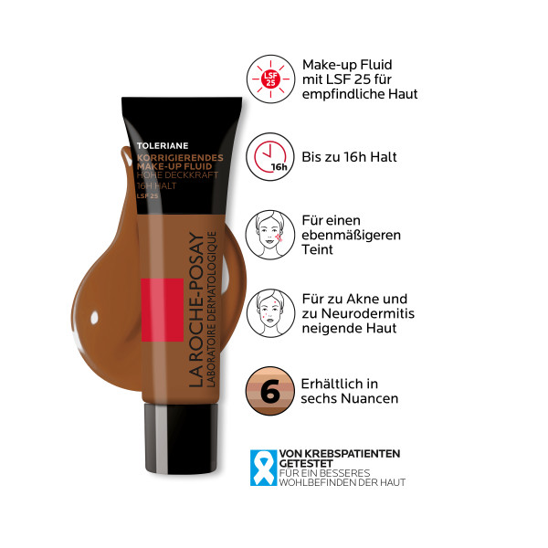 La Roche-Posay Toleriane fond de teint fluide<br>30 ml, Tube, 18