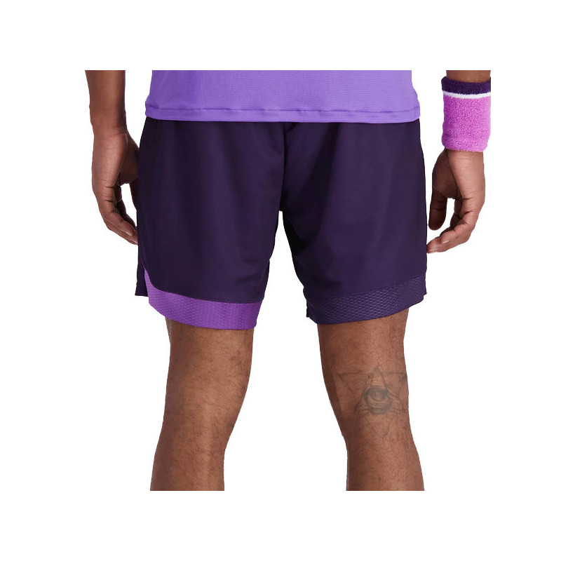 Short de tennis Le Coq Pro N1 bordeaux