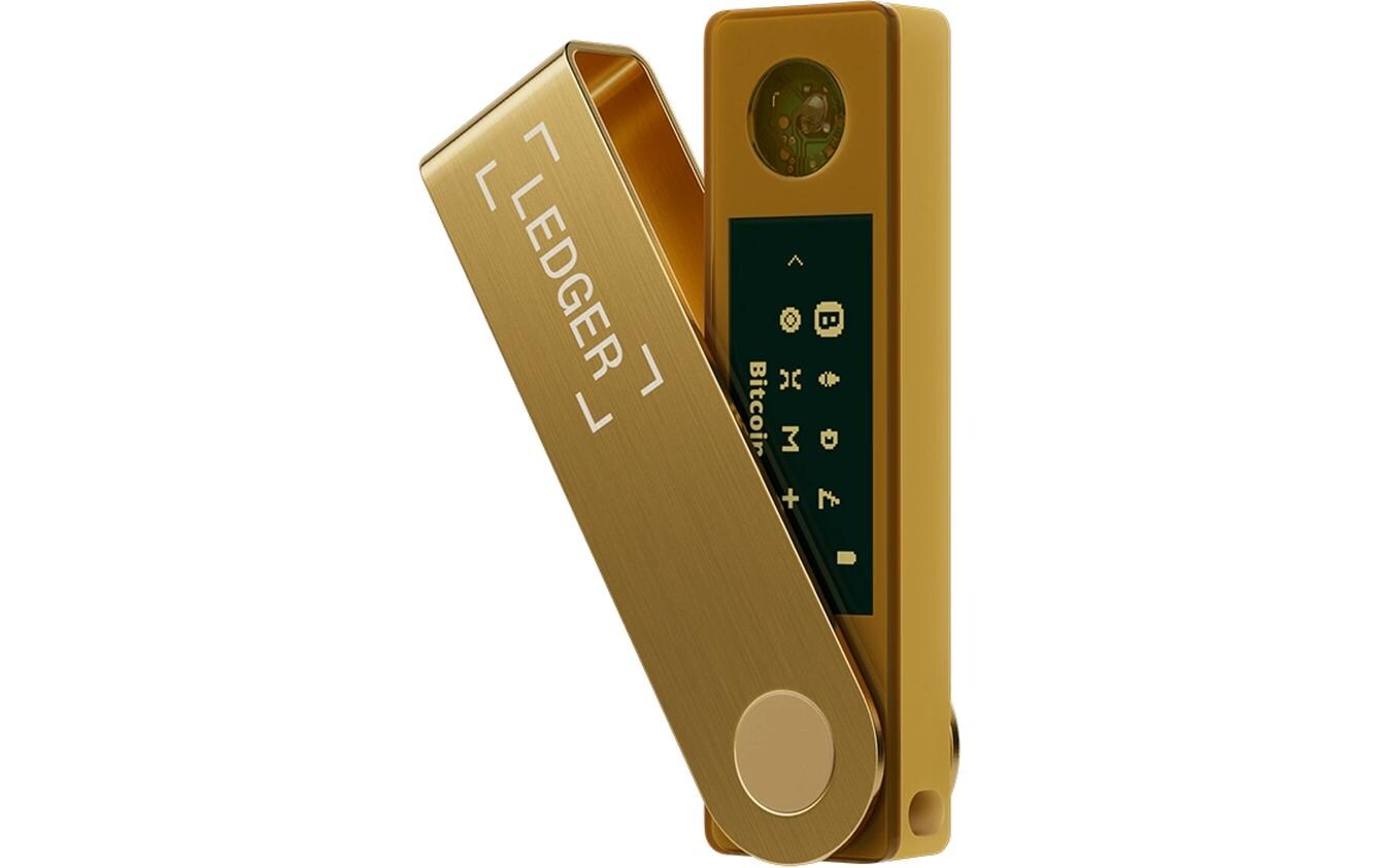 Nano X Gold<br>Crypto-Hardware-Wallet mit Bluetooth zum Kaufen, Verwalten und Vermehren digitaler Vermögenswerte