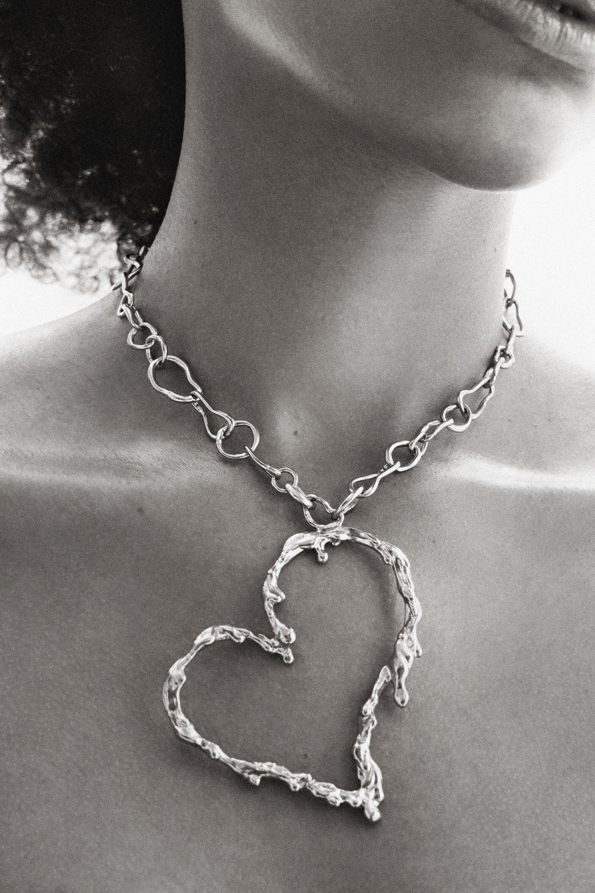 Collier cœur plaqué argent Zalio